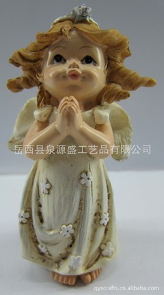 批發(fā)采購(gòu)塑料、樹(shù)脂工藝品 工廠直銷天使在祈禱系列，可訂做與批發(fā)